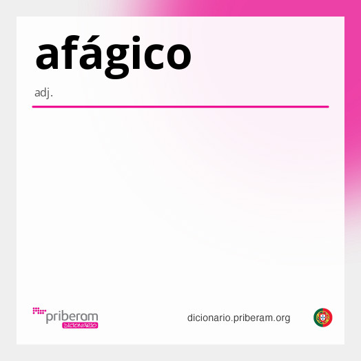 Significado de afágico