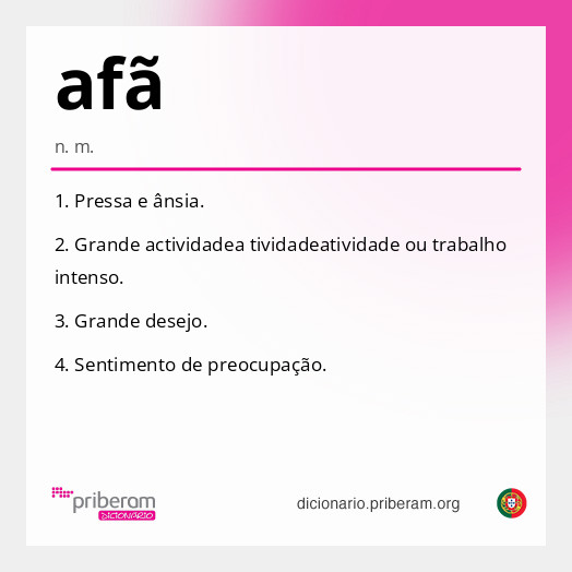 Significado de afã