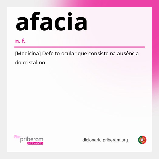 Significado de afacia
