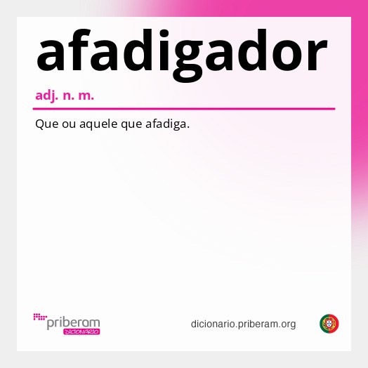 Significado de afadigador
