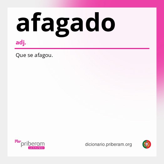Significado de afagado