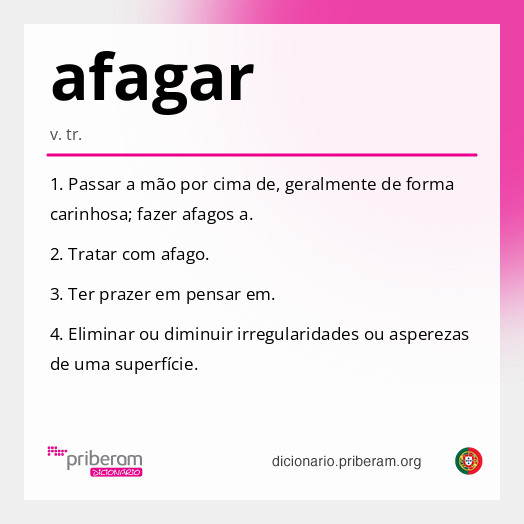 Significado de afagar