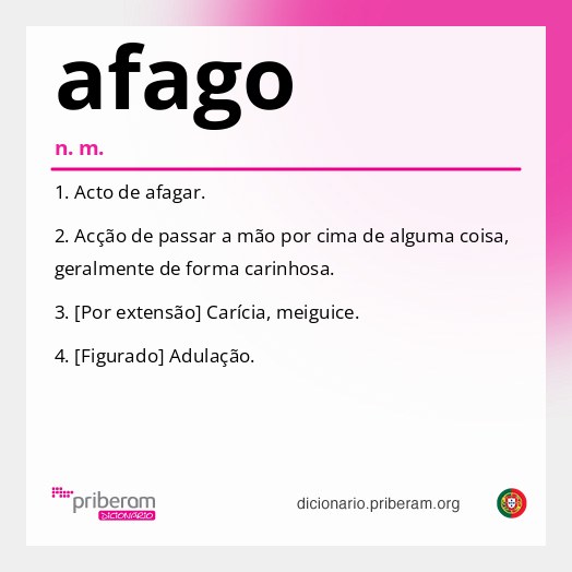 Significado de afago