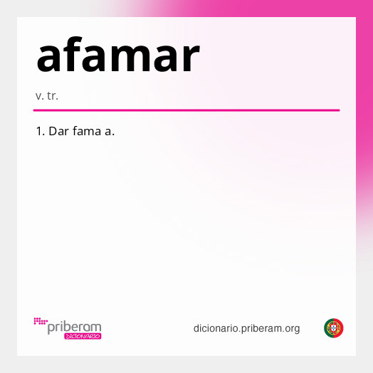 Significado de afamar