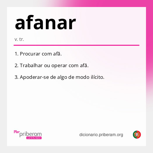 Significado de afanar