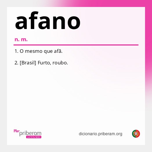 Significado de afano