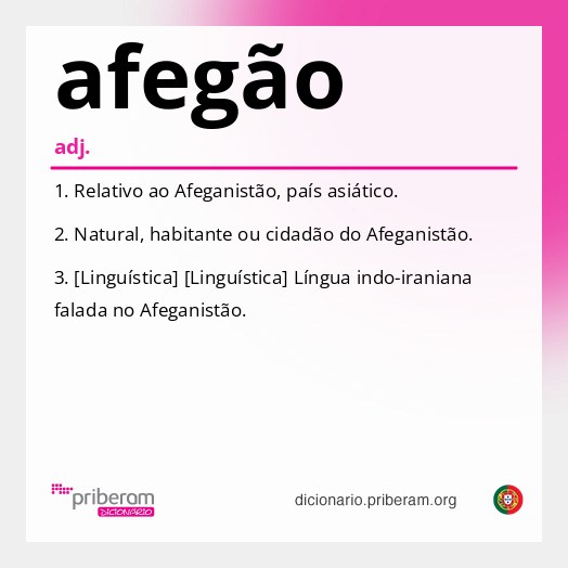 Significado de afegão
