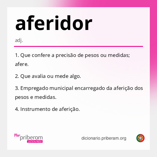 Significado de aferidor