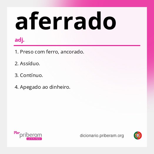 Significado de aferrado