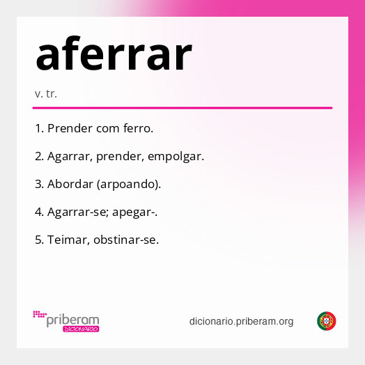 Significado de aferrar