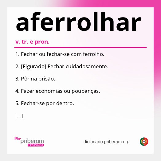 Significado de aferrolhar