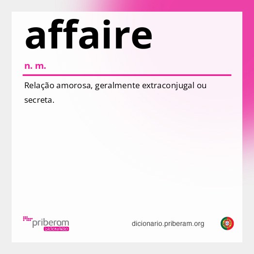 Significado de affaire