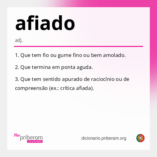 Significado de afiado