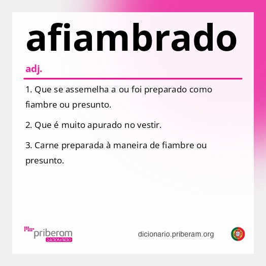 Significado de afiambrado