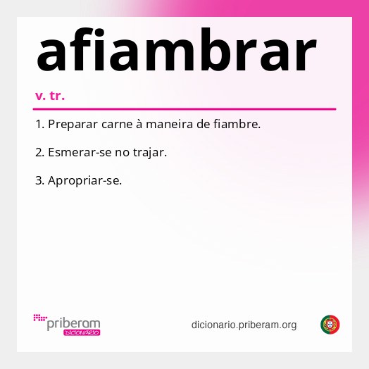 Significado de afiambrar