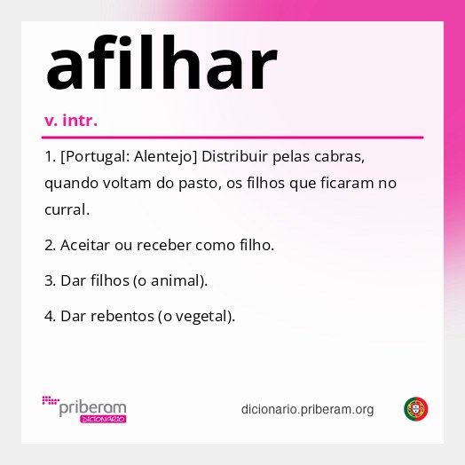 Significado de afilhar