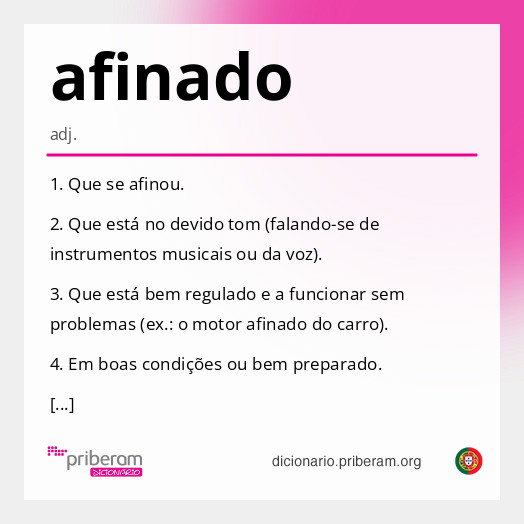 Significado de afinado