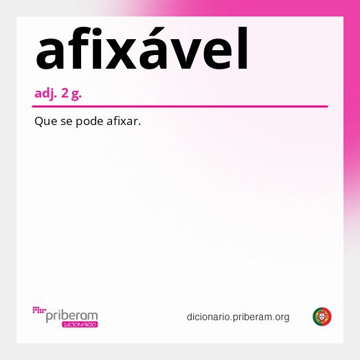 Significado de afixável