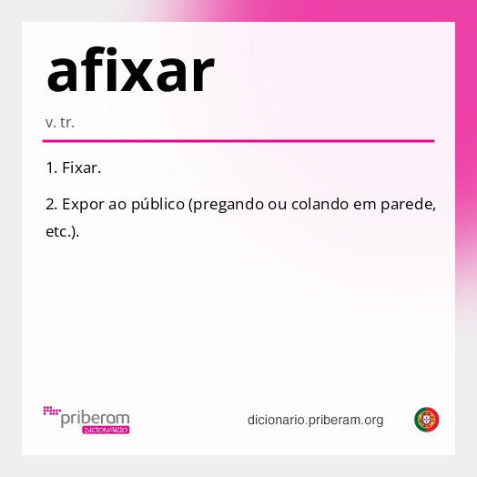 Significado de afixar