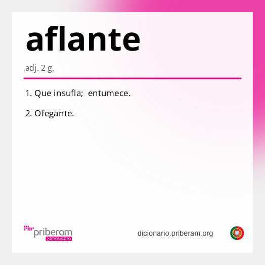 Significado de aflante