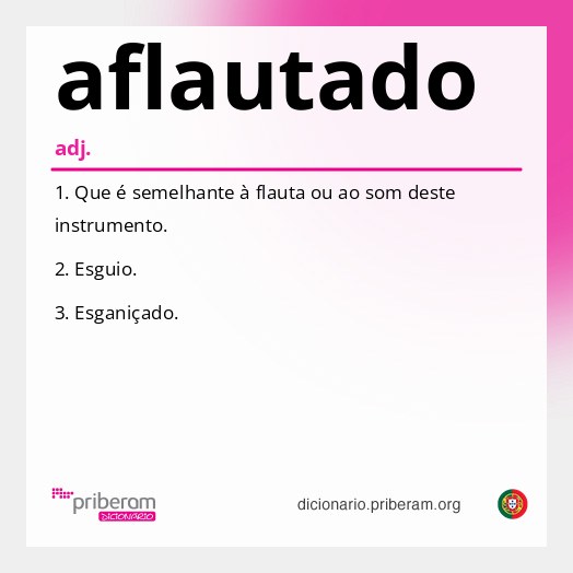 Significado de aflautado