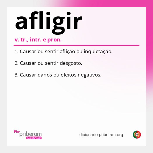 Significado de afligir