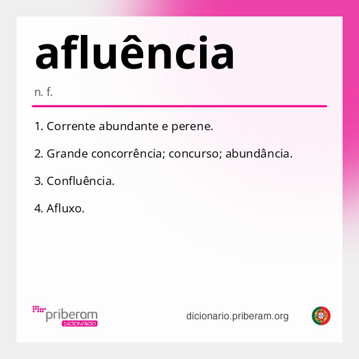 Significado de afluência