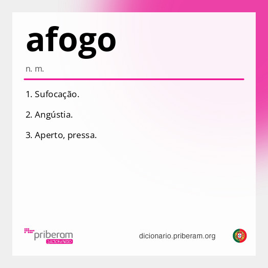Significado de afogo