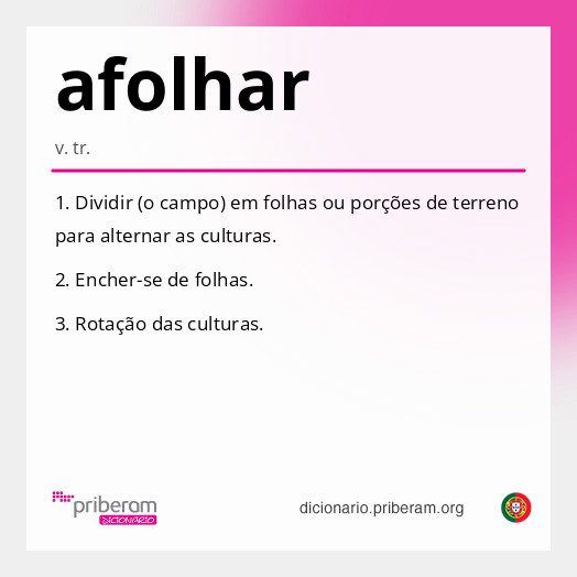 Significado de afolhar