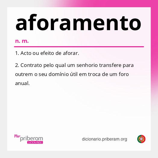 Significado de aforamento