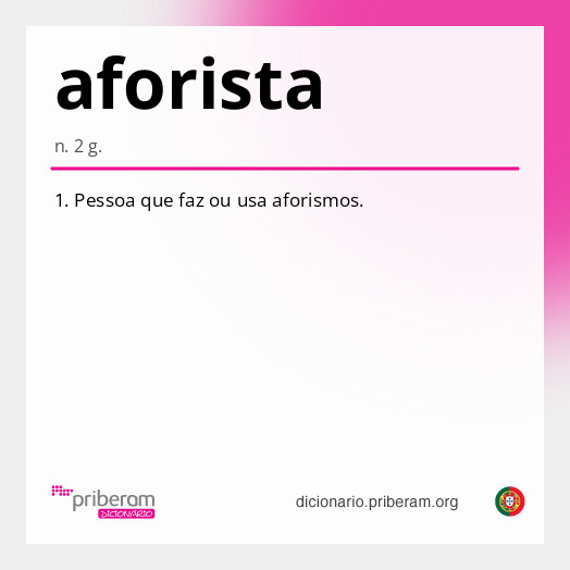 Significado de aforista