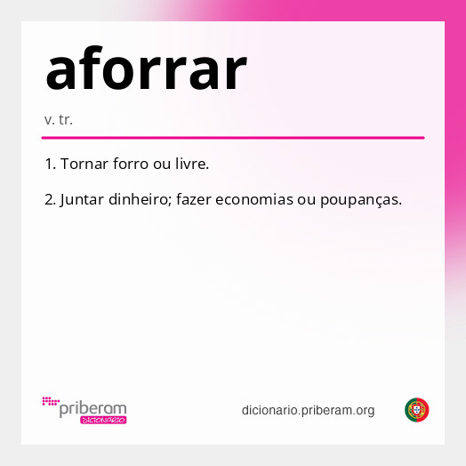 Significado de aforrar