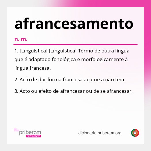 Significado de afrancesamento