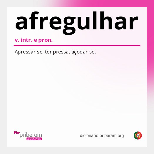 Significado de afregulhar