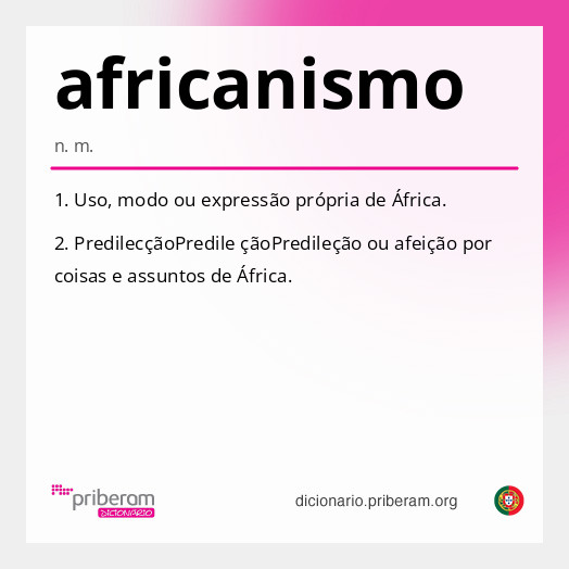 Significado de africanismo
