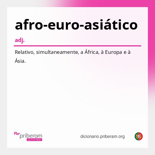 Significado de afro-euro-asiático