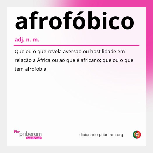 Significado de afrofóbico