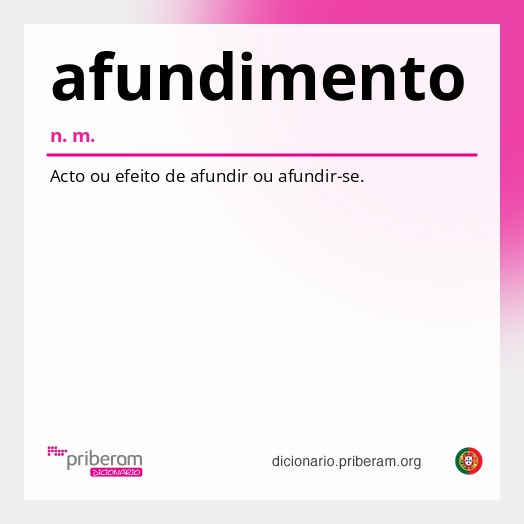 Significado de afundimento