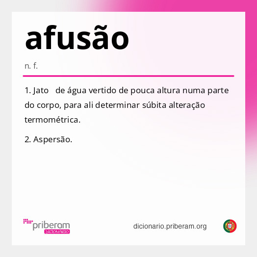 Significado de afusão