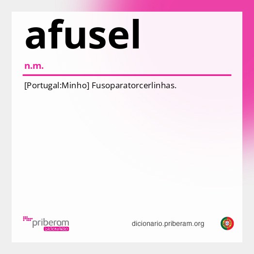 Significado de afusel