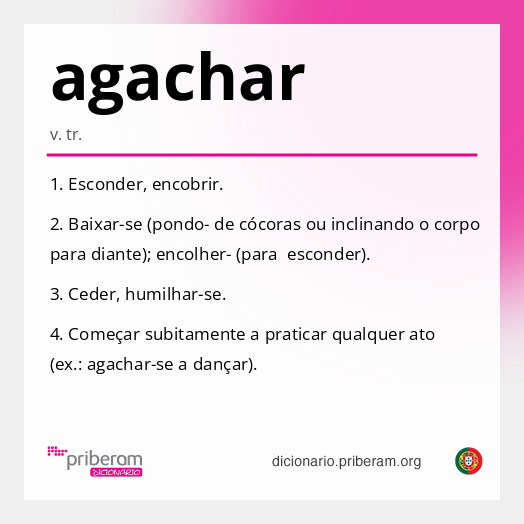 Significado de agachar