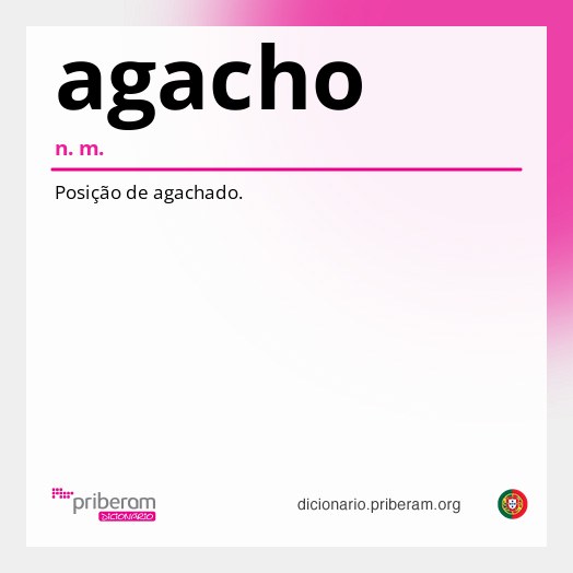 Significado de agacho