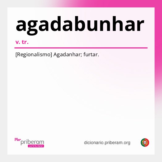 Significado de agadabunhar