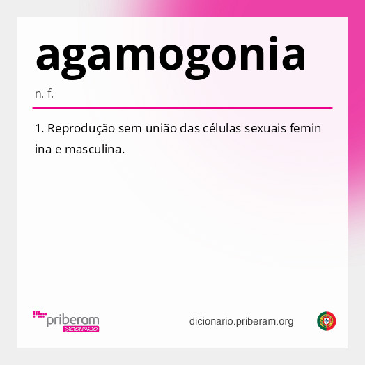 Significado de agamogonia