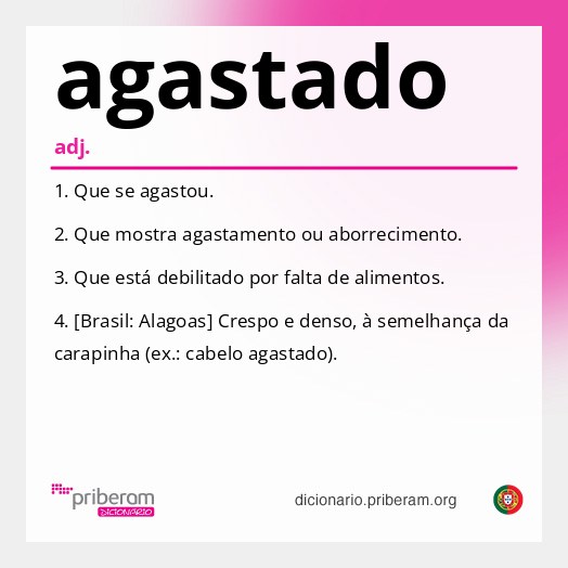 Significado de agastado
