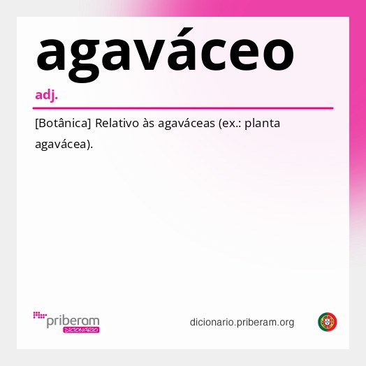 Significado de agaváceo