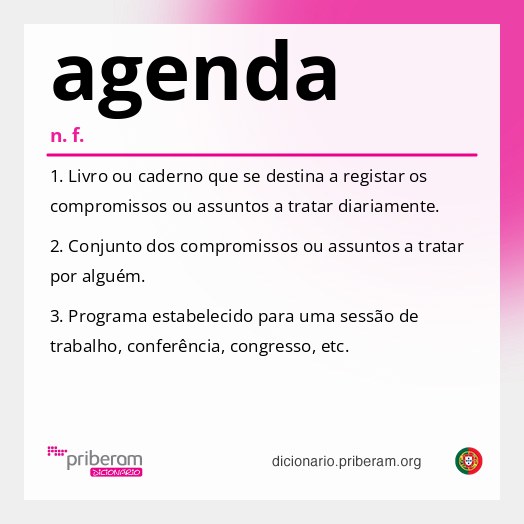 Significado de agenda