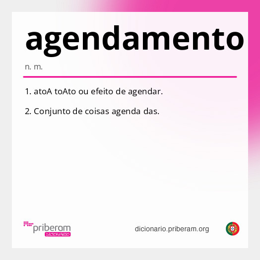 Significado de agendamento