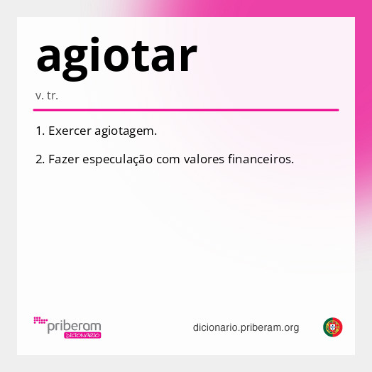 Significado de agiotar