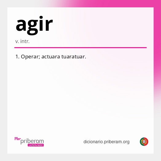 Significado de agir